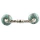 Turquoise Etched Floral Ceramic Cut Bridge Handle Online